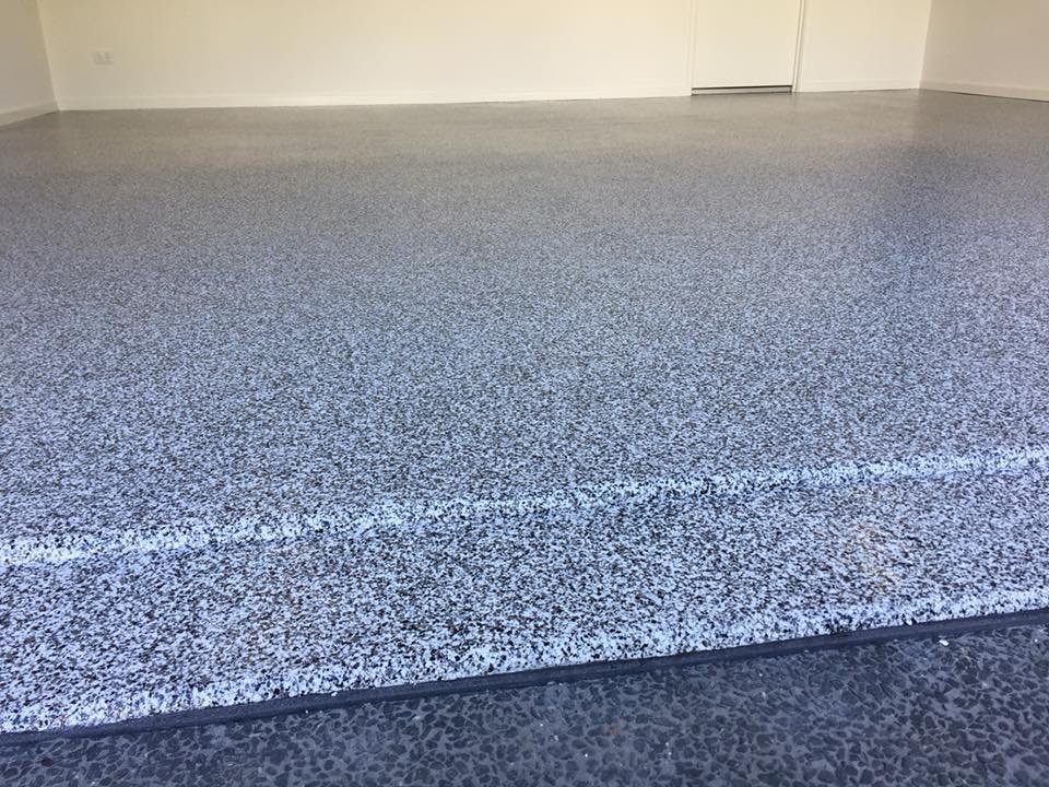 Completed residential veranda epoxy floor