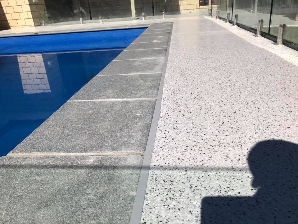 Outdoor patio floor coating